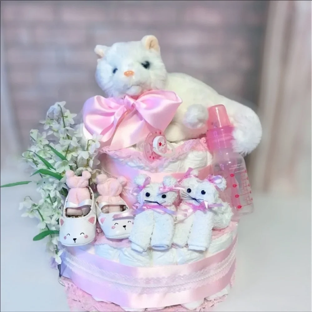 Kitten Diaper Cake